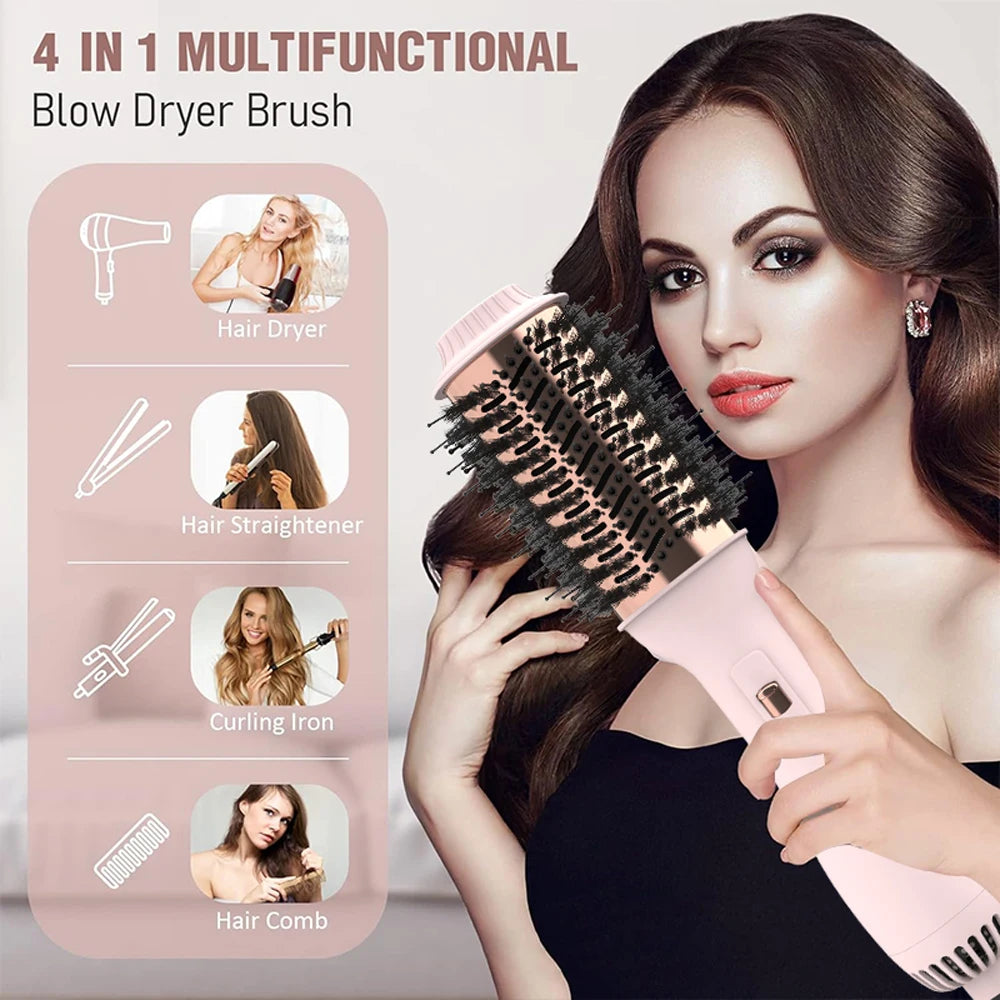 LISARPO Professional Blowout Hair Dryer Brush Dryer and Volumize Hot Air Brush for Women Curling Irons Styler Electric Brushes