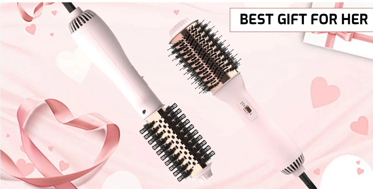 LISARPO Professional Blowout Hair Dryer Brush Dryer and Volumize Hot Air Brush for Women Curling Irons Styler Electric Brushes